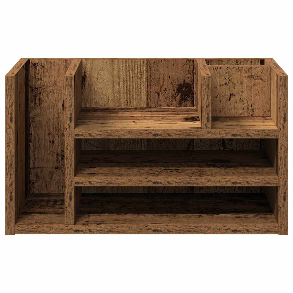 vidaXL Organizator biurka Stare drewno 44,5 x 24 x 25 cm