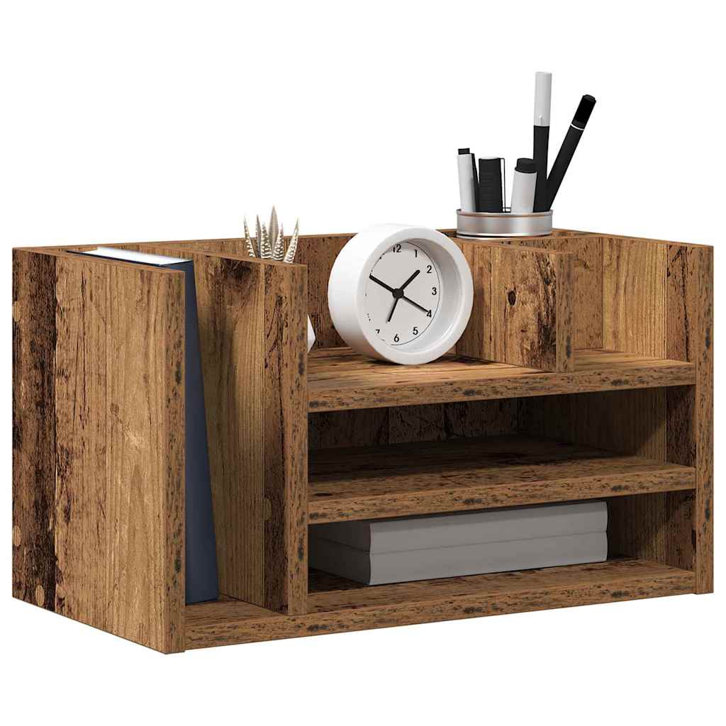 vidaXL Organizator biurka Stare drewno 44,5 x 24 x 25 cm