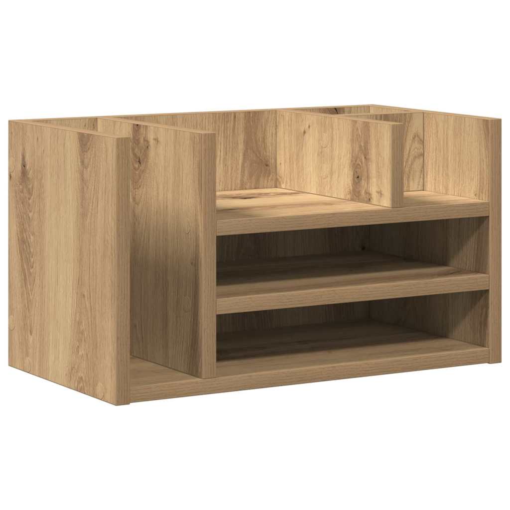vidaXL Organizator biurka Czarny dąb 44,5 x 24 x 25 cm