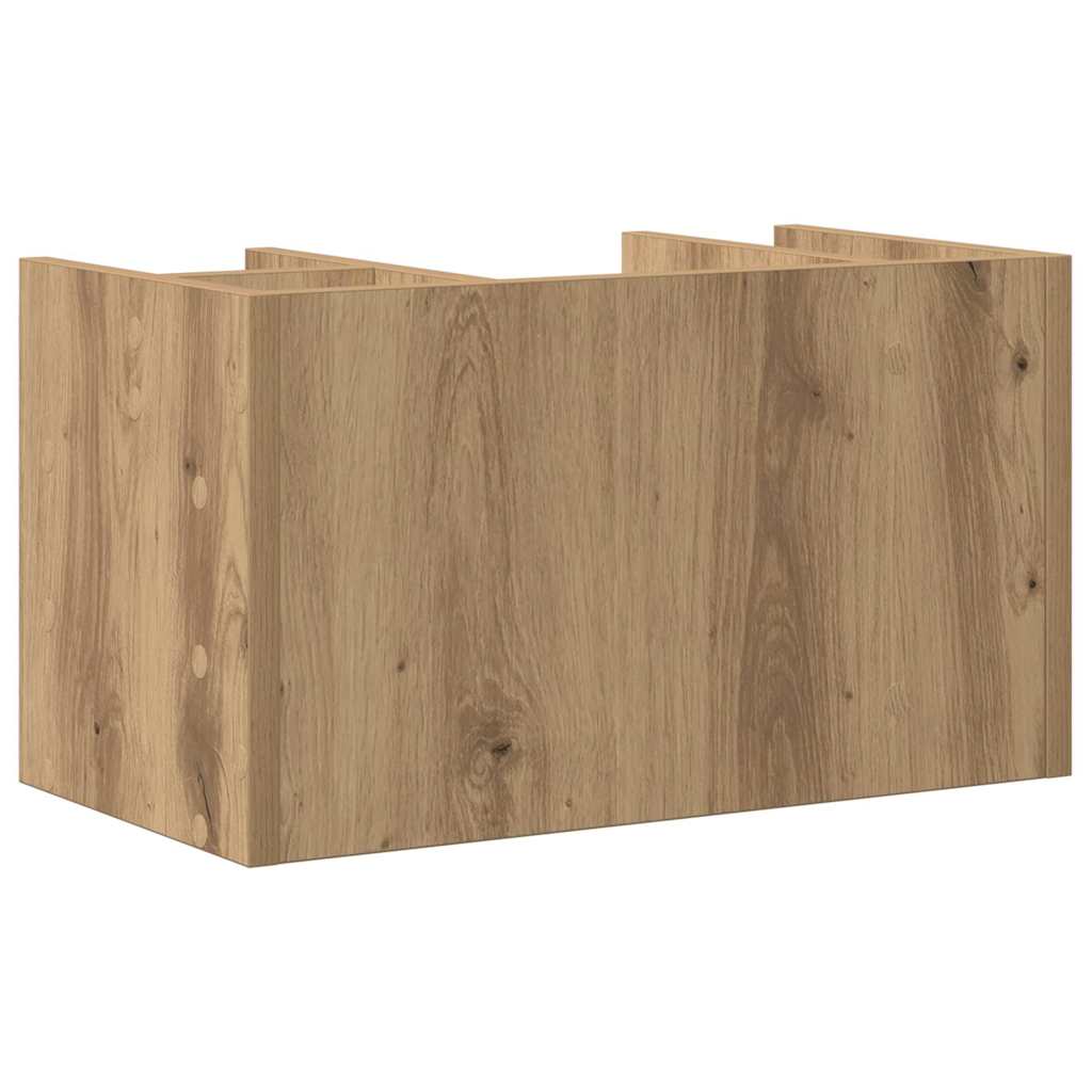 vidaXL Organizator biurka Czarny dąb 44,5 x 24 x 25 cm