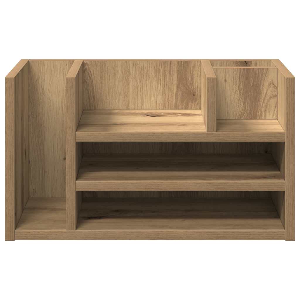 vidaXL Organizator biurka Czarny dąb 44,5 x 24 x 25 cm