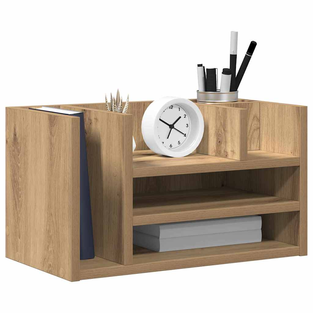 vidaXL Organizator biurka Czarny dąb 44,5 x 24 x 25 cm