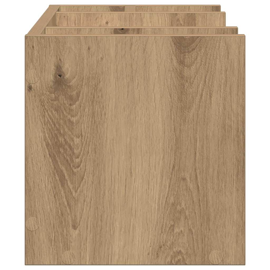 vidaXL Organizator biurka Czarny dąb 44,5 x 24 x 25 cm