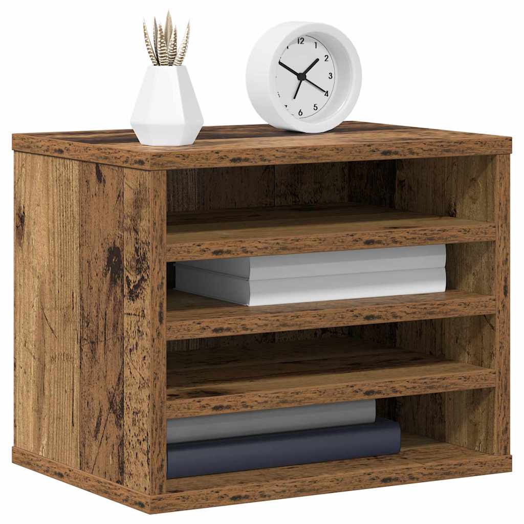 vidaXL Organizator biurka Stare drewno 36 x 26 x 29,5 cm