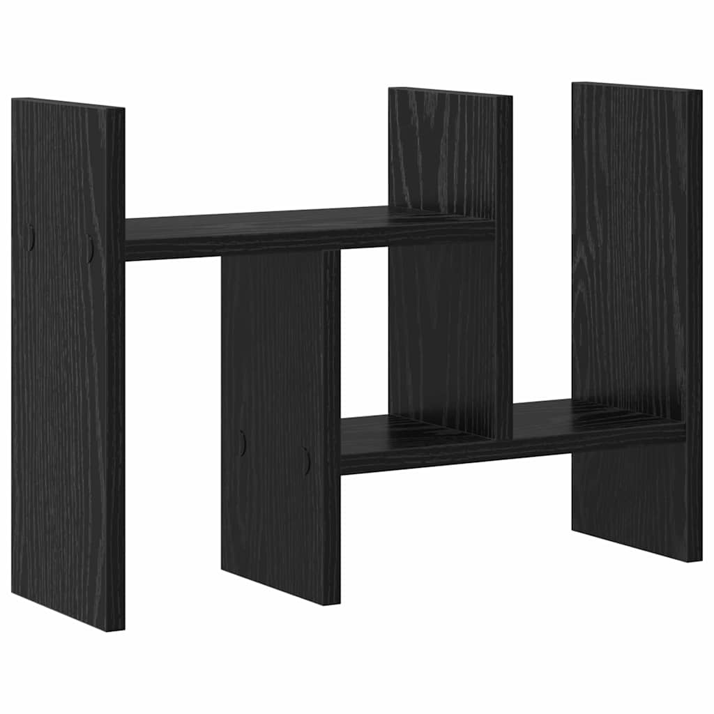 vidaXL Organizator biurka Czarny Dąb 50 x 15,5 x 35,5 cm