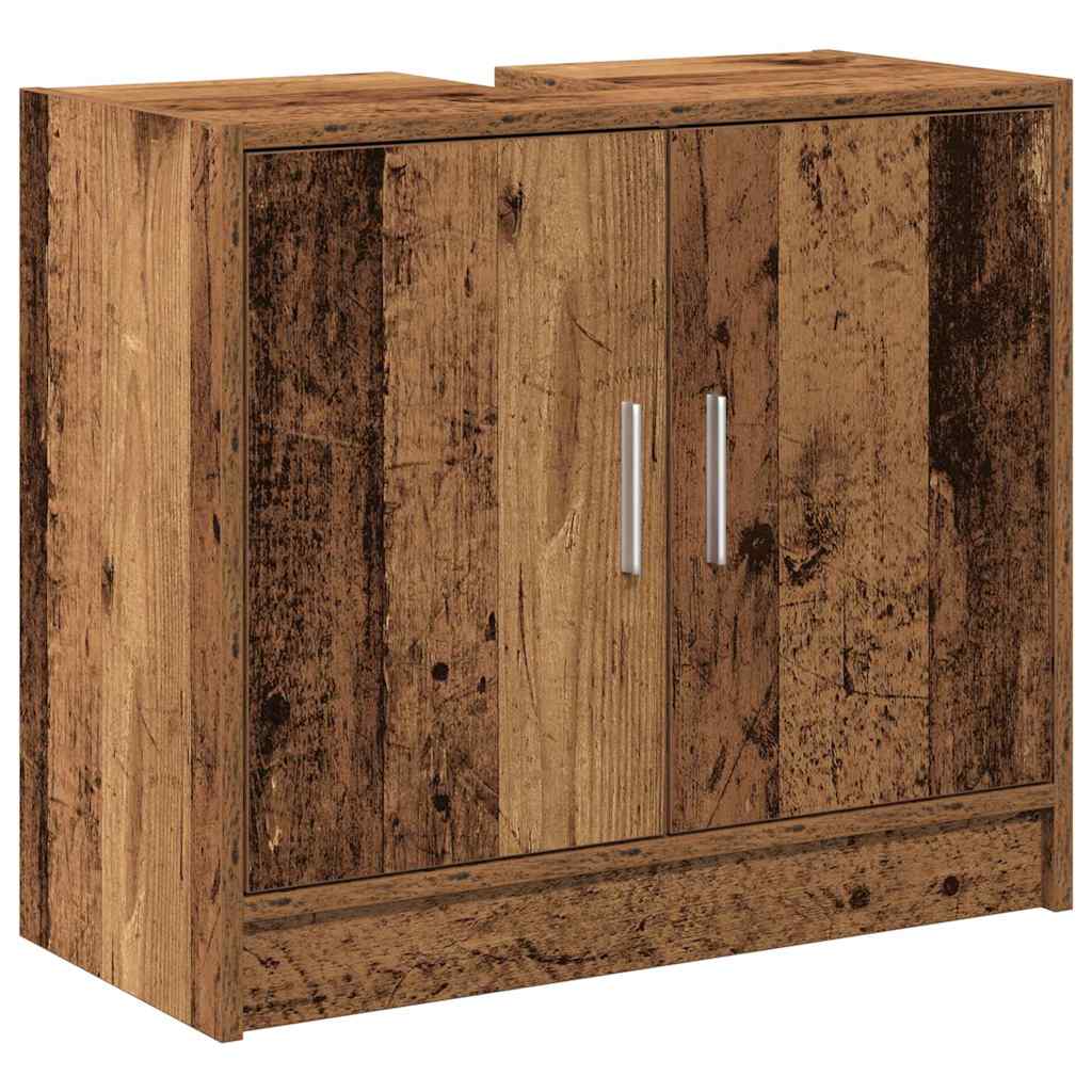 vidaXL Szafka Łazienkowa z drzwiami Stare drewno 63 x 29 x 55 cm