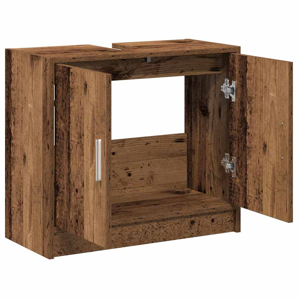 vidaXL Szafka Łazienkowa z drzwiami Stare drewno 63 x 29 x 55 cm