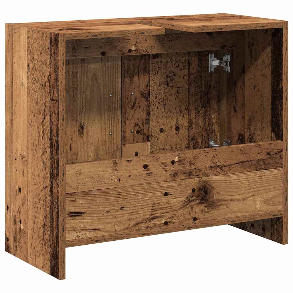 vidaXL Szafka Łazienkowa z drzwiami Stare drewno 63 x 29 x 55 cm