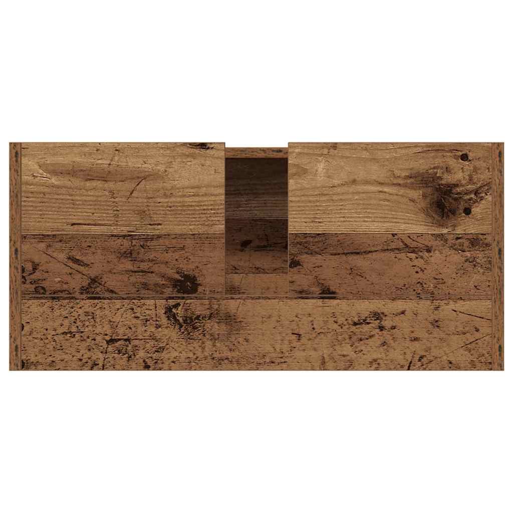 vidaXL Szafka Łazienkowa z drzwiami Stare drewno 63 x 29 x 55 cm