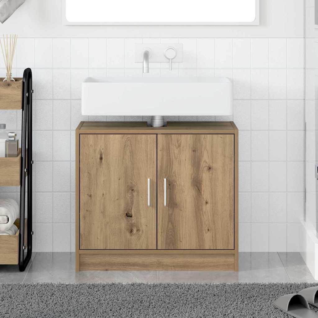 vidaXL Szafka Łazienkowa z drzwiami Dąb rzemieślniczy 63 x 29 x 55 cm
