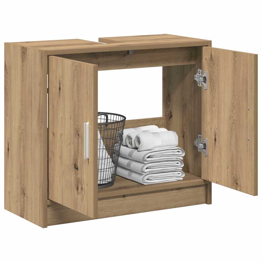 vidaXL Szafka Łazienkowa z drzwiami Dąb rzemieślniczy 63 x 29 x 55 cm