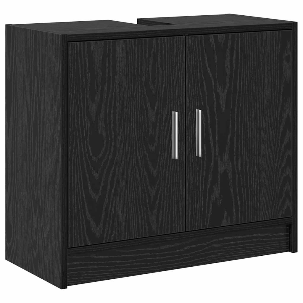 vidaXL Szafka Łazienkowa z przechowywaniem Czarny Dąb 63 x 29 x 55 cm
