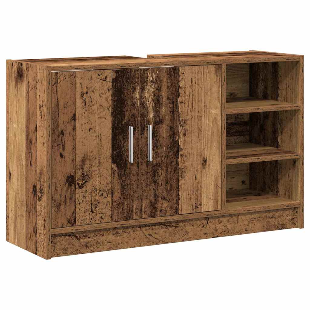 vidaXL Szafka Łazienkowa z półką Stare drewno 90 x 29 x 55 cm
