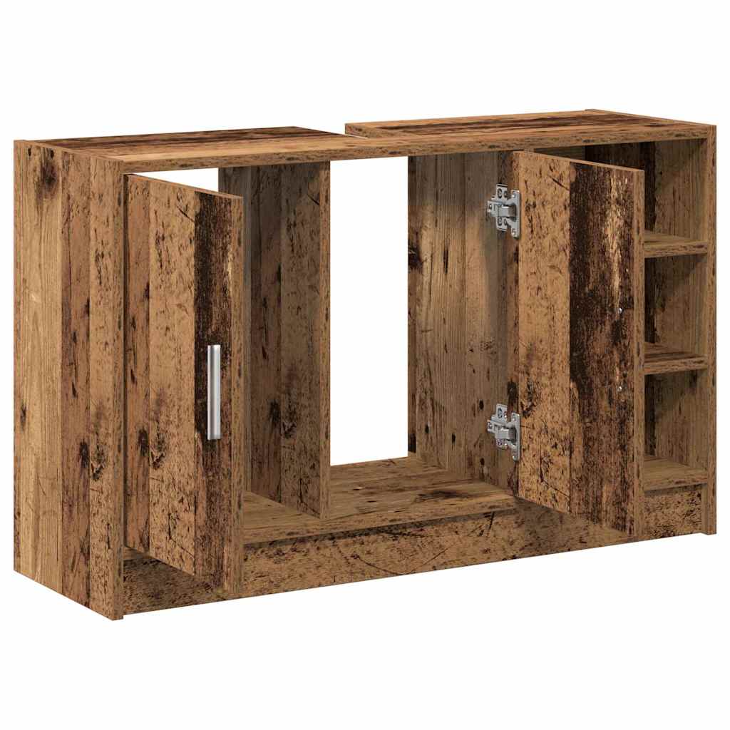 vidaXL Szafka Łazienkowa z półką Stare drewno 90 x 29 x 55 cm
