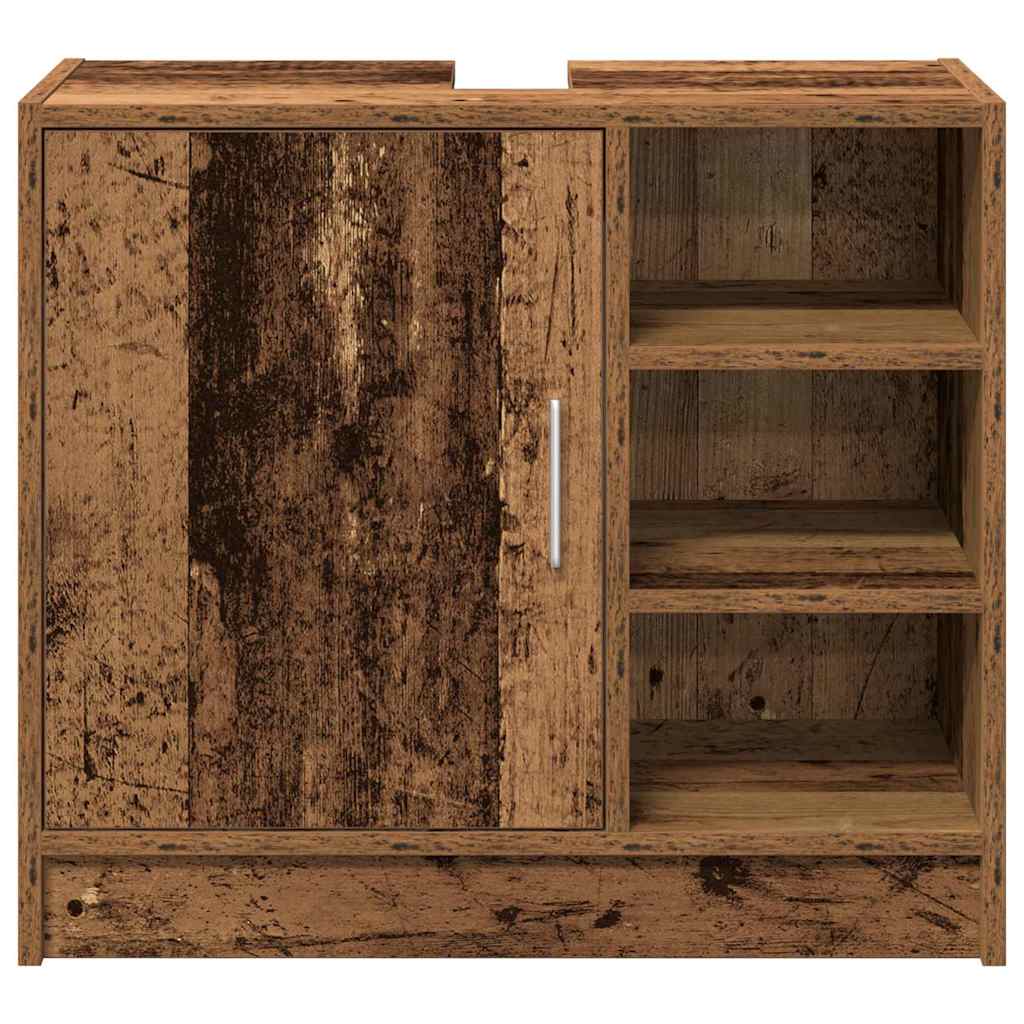 vidaXL Szafka Łazienkowa z półką Stare drewno 63 x 29 x 55 cm