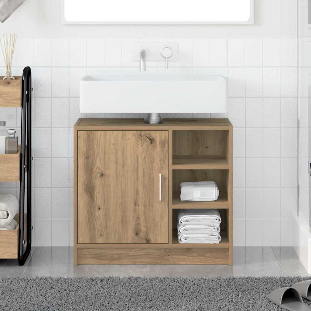 vidaXL Szafka Łazienkowa Dąb rzemieślniczy 63 x 29 x 55 cm