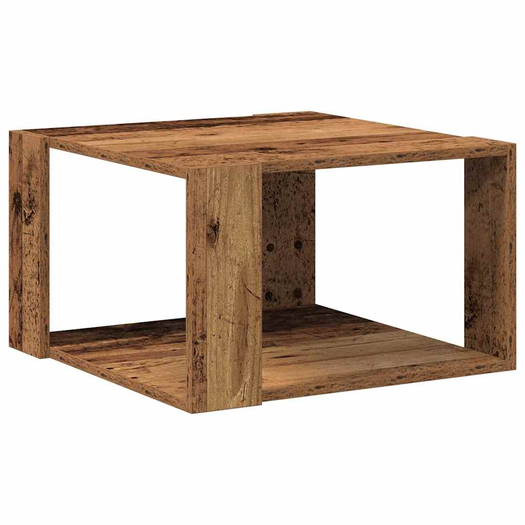 vidaXL Stolik kawowy Stare drewno 51,5 x 51,5 x 30 cm