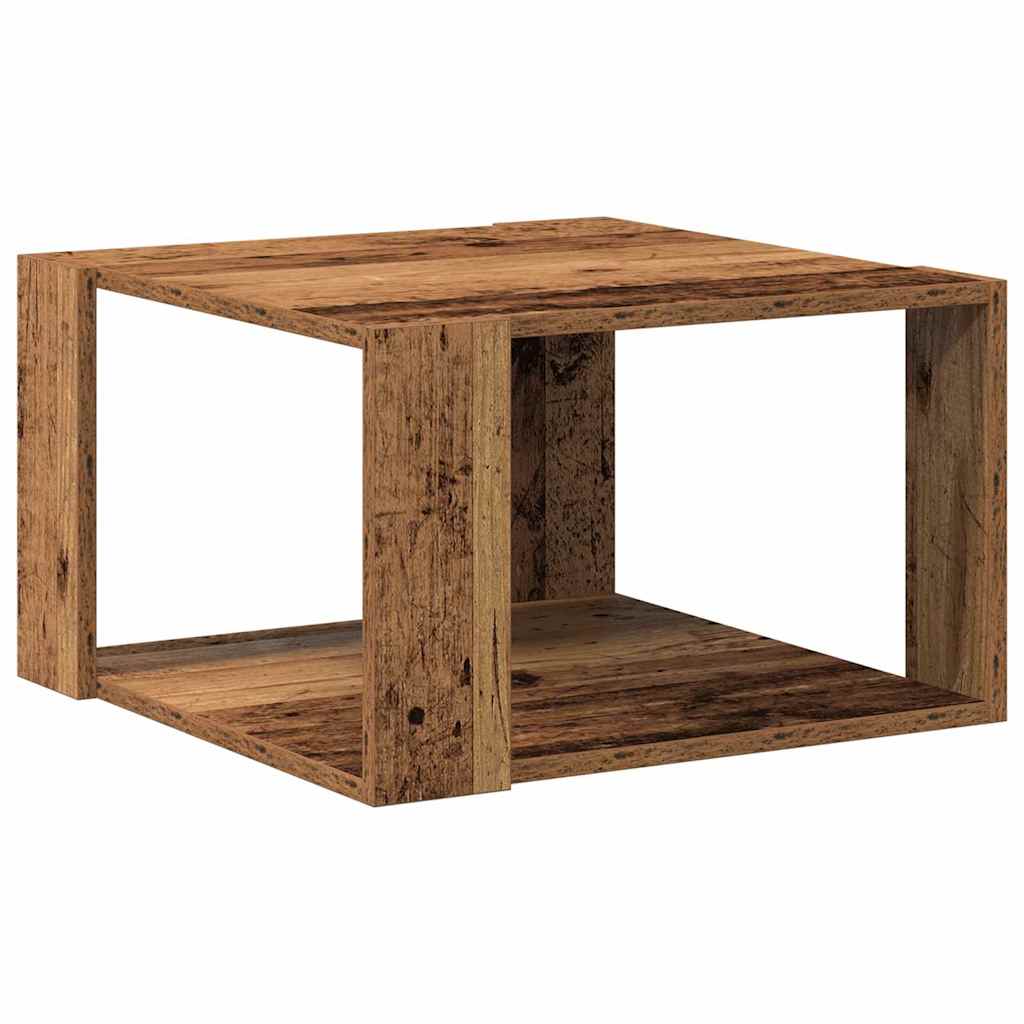 vidaXL Stolik kawowy Stare drewno 51,5 x 51,5 x 30 cm