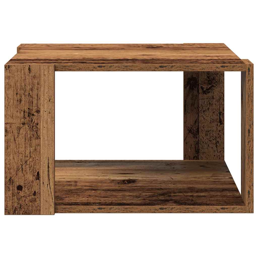 vidaXL Stolik kawowy Stare drewno 51,5 x 51,5 x 30 cm