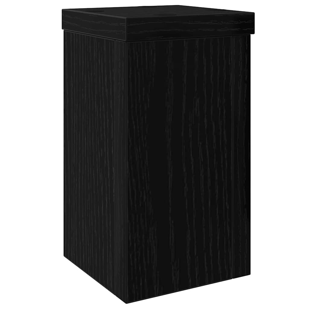 vidaXL Stojak na rośliny 2 pcs Czarny Dąb 10 x 10 x 18 cm