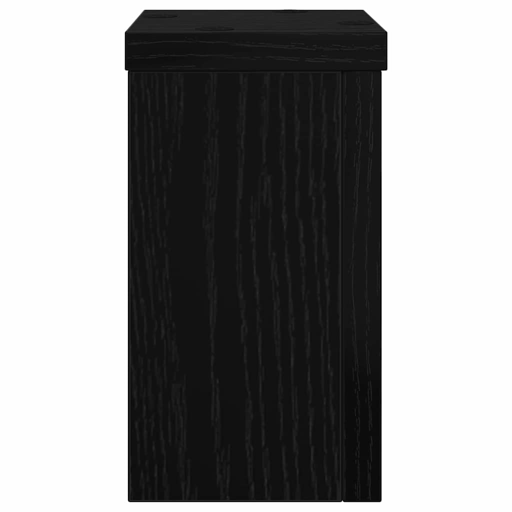vidaXL Stojak na rośliny 2 pcs Czarny Dąb 10 x 10 x 18 cm