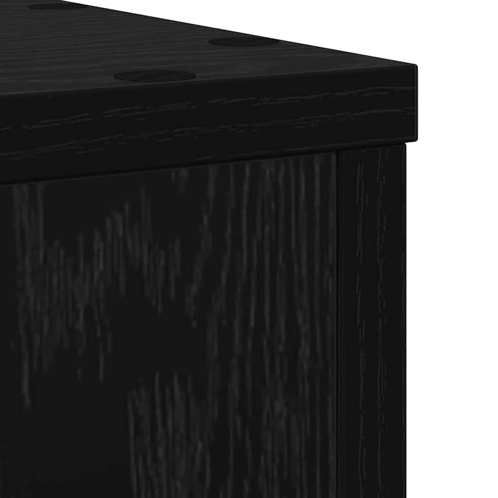 vidaXL Stojak na rośliny 2 pcs Czarny Dąb 20 x 20 x 30 cm