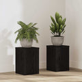 vidaXL Stojak na rośliny 2 pcs Czarny Dąb 20 x 20 x 30 cm