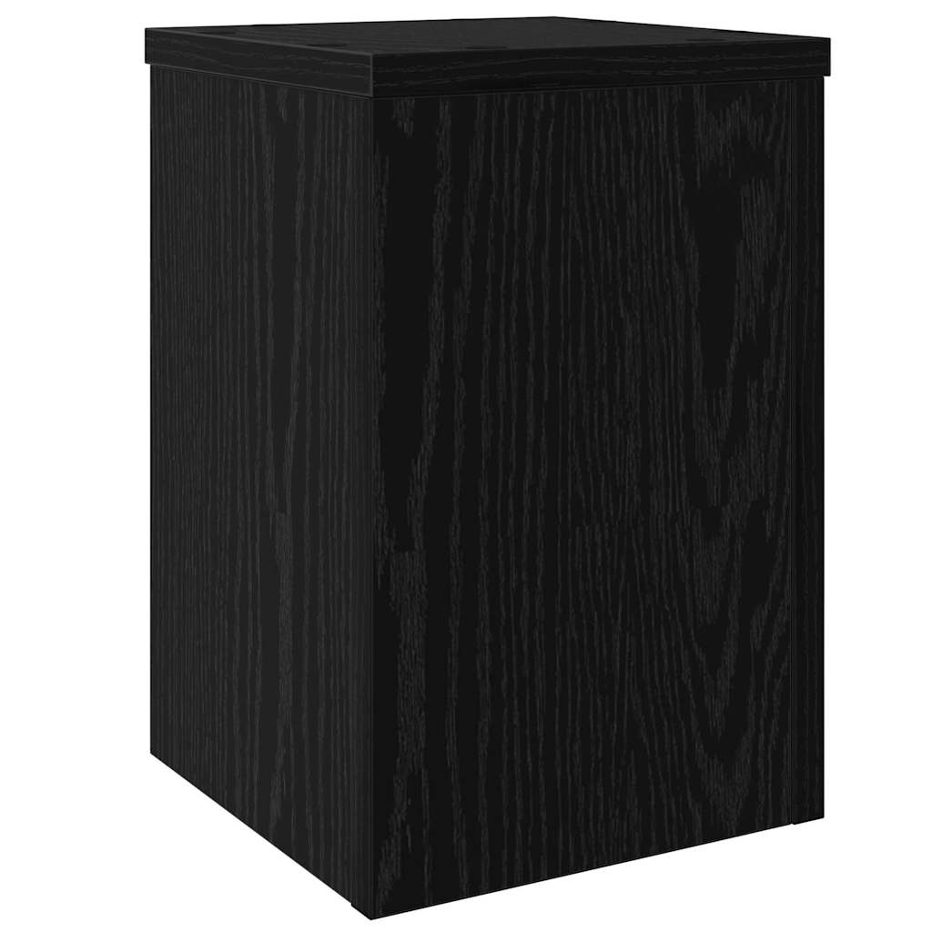 vidaXL Stojak na rośliny 2 pcs Czarny Dąb 20 x 20 x 30 cm