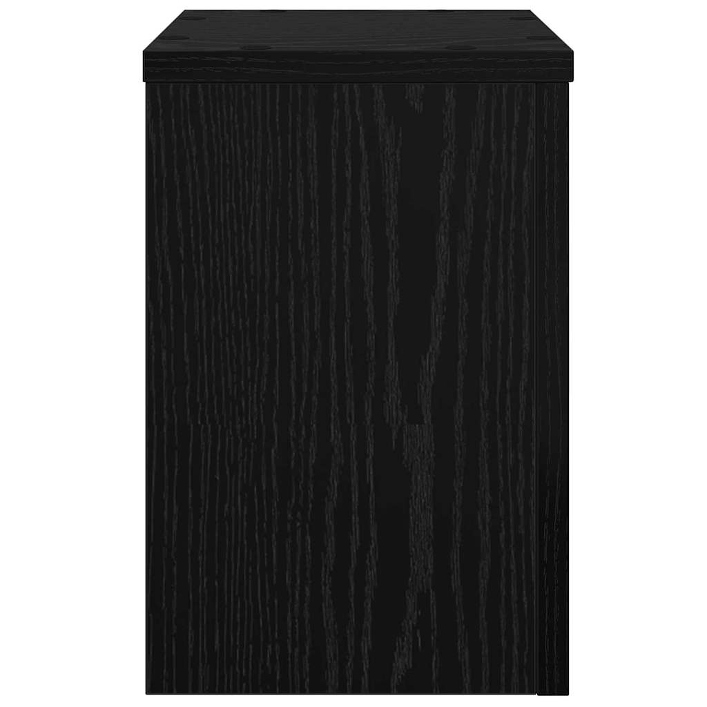 vidaXL Stojak na rośliny 2 pcs Czarny Dąb 20 x 20 x 30 cm