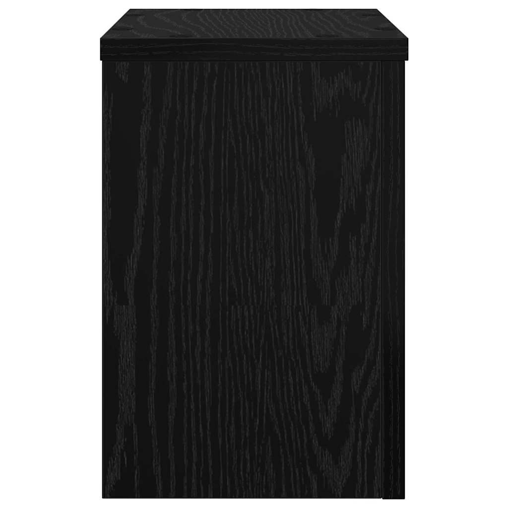 vidaXL Stojak na rośliny 2 pcs Czarny Dąb 20 x 20 x 30 cm
