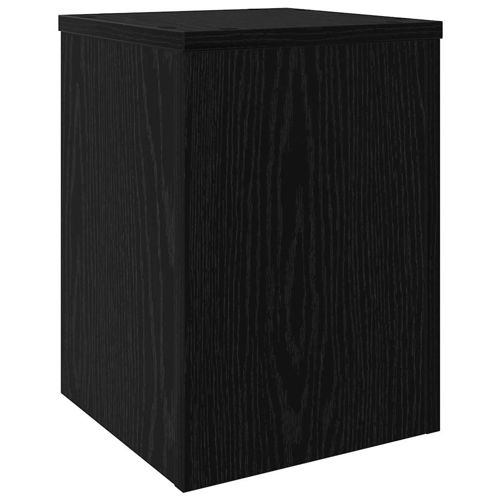 vidaXL Stojak na rośliny 2 pcs Czarny Dąb 25 x 25 x 35 cm