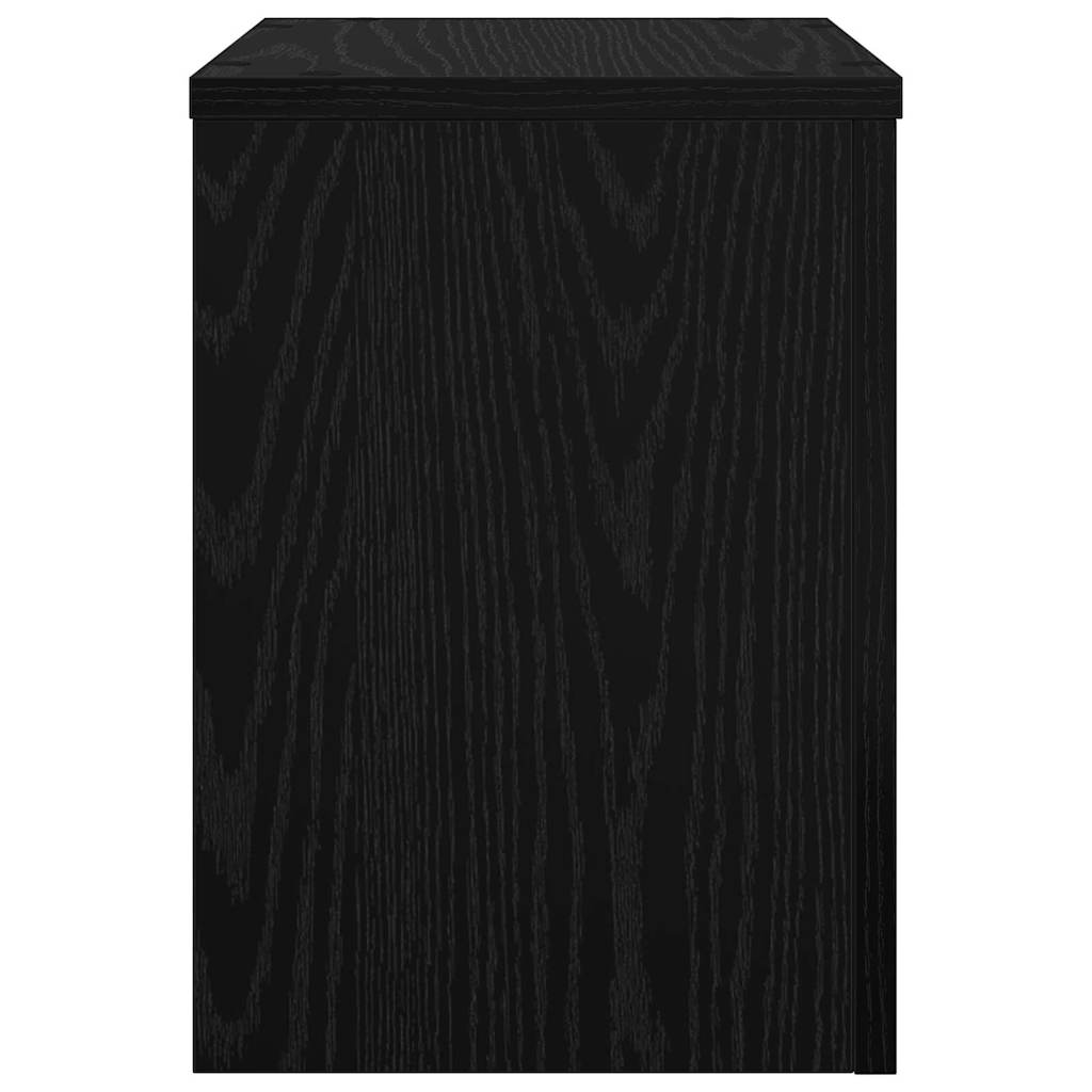 vidaXL Stojak na rośliny 2 pcs Czarny Dąb 25 x 25 x 35 cm