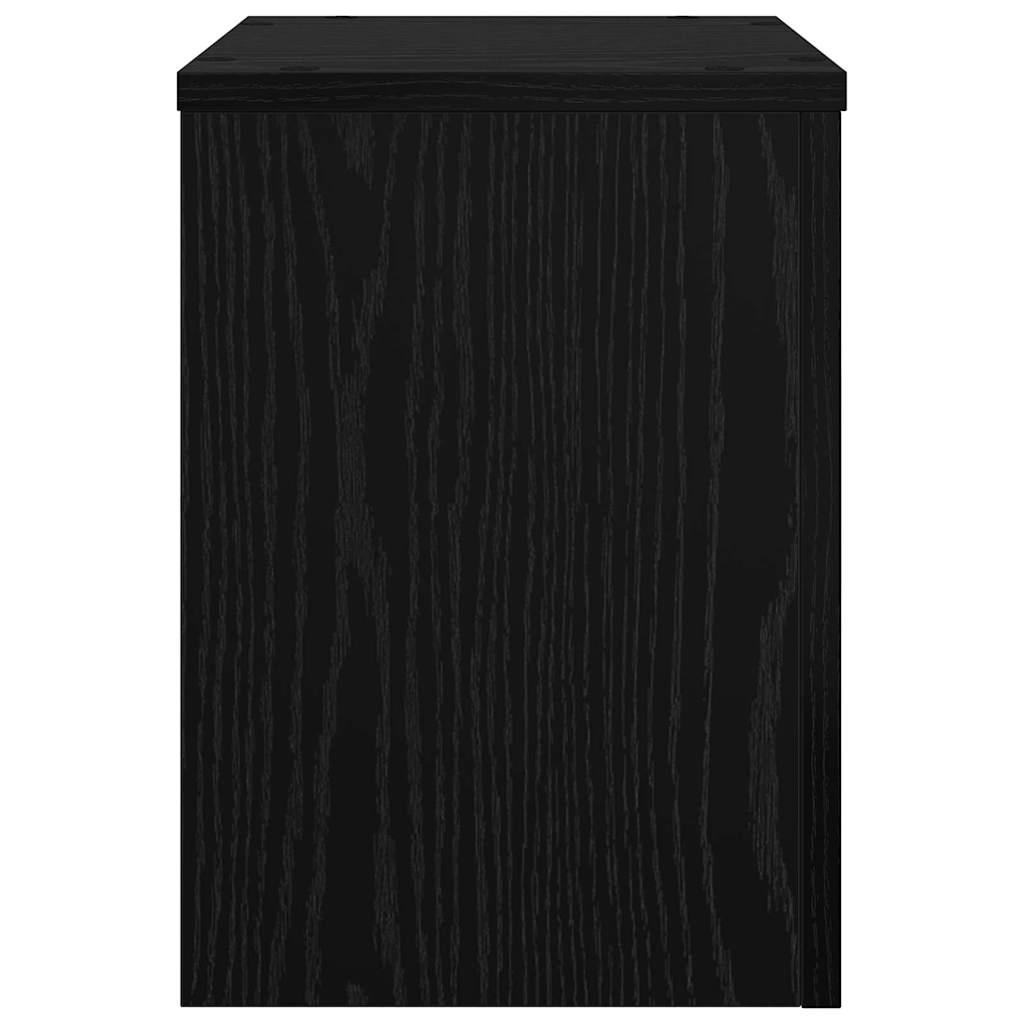 vidaXL Stojak na rośliny 2 pcs Czarny Dąb 25 x 25 x 35 cm