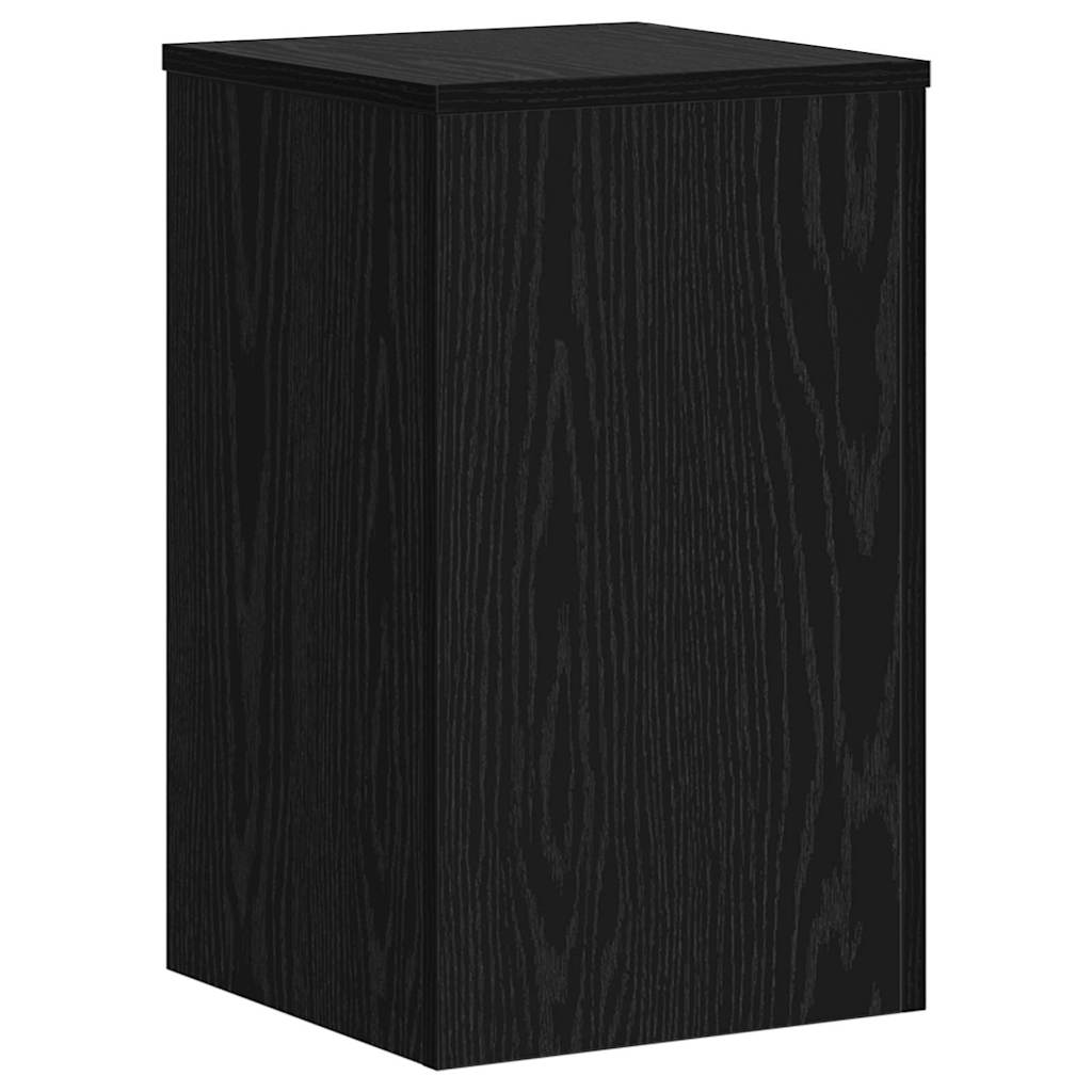 vidaXL Stojak na rośliny 2 pcs Czarny Dąb 30 x 30 x 50 cm