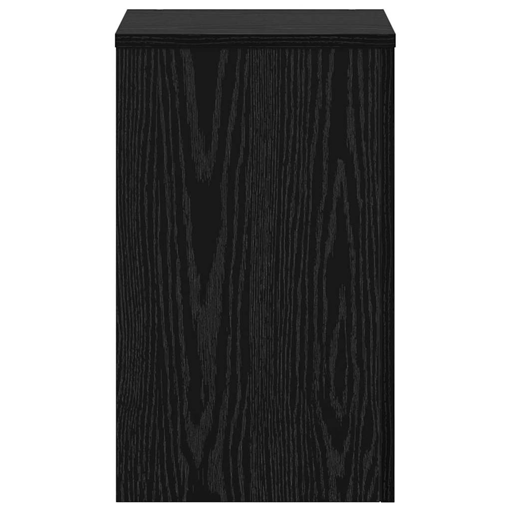 vidaXL Stojak na rośliny 2 pcs Czarny Dąb 30 x 30 x 50 cm