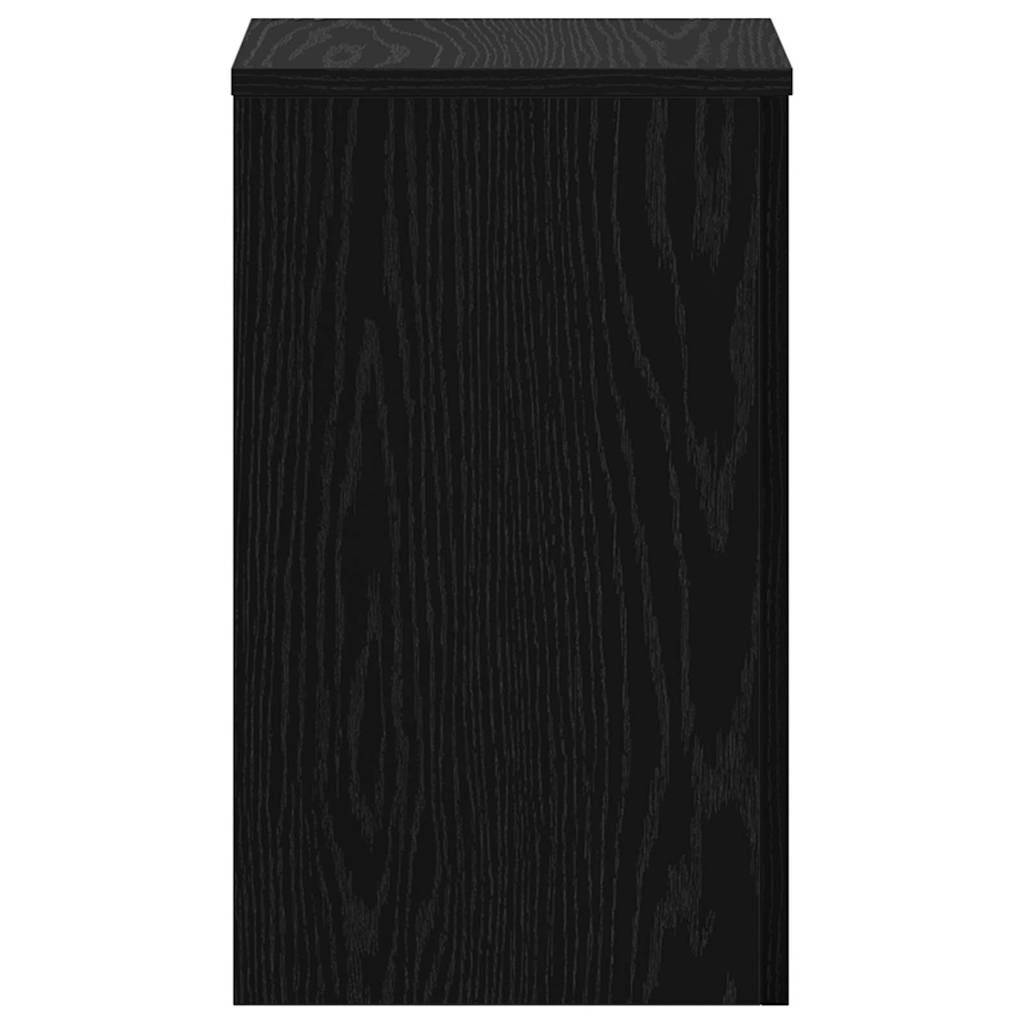 vidaXL Stojak na rośliny 2 pcs Czarny Dąb 30 x 30 x 50 cm