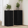 vidaXL Stojak na rośliny 2 pcs Czarny Dąb 30 x 30 x 70 cm