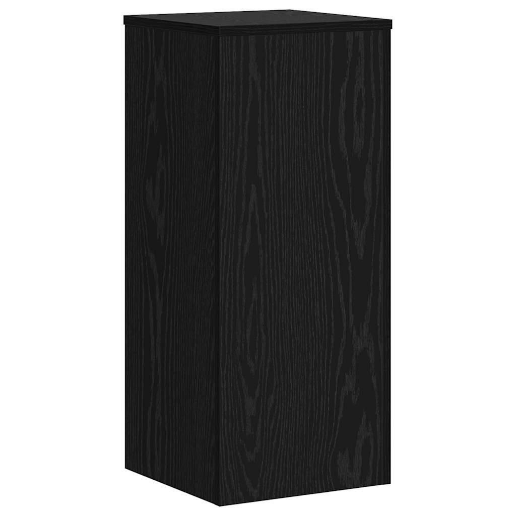 vidaXL Stojak na rośliny 2 pcs Czarny Dąb 30 x 30 x 70 cm