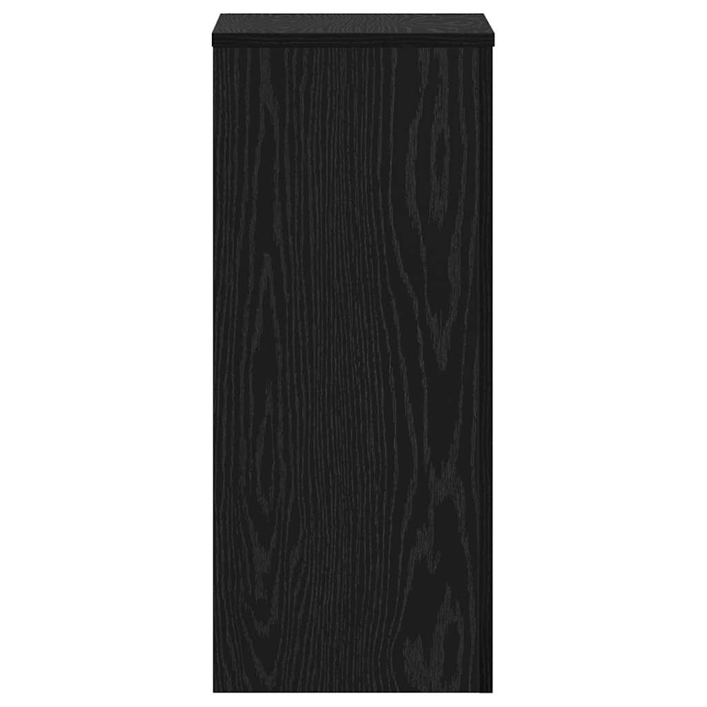 vidaXL Stojak na rośliny 2 pcs Czarny Dąb 30 x 30 x 70 cm
