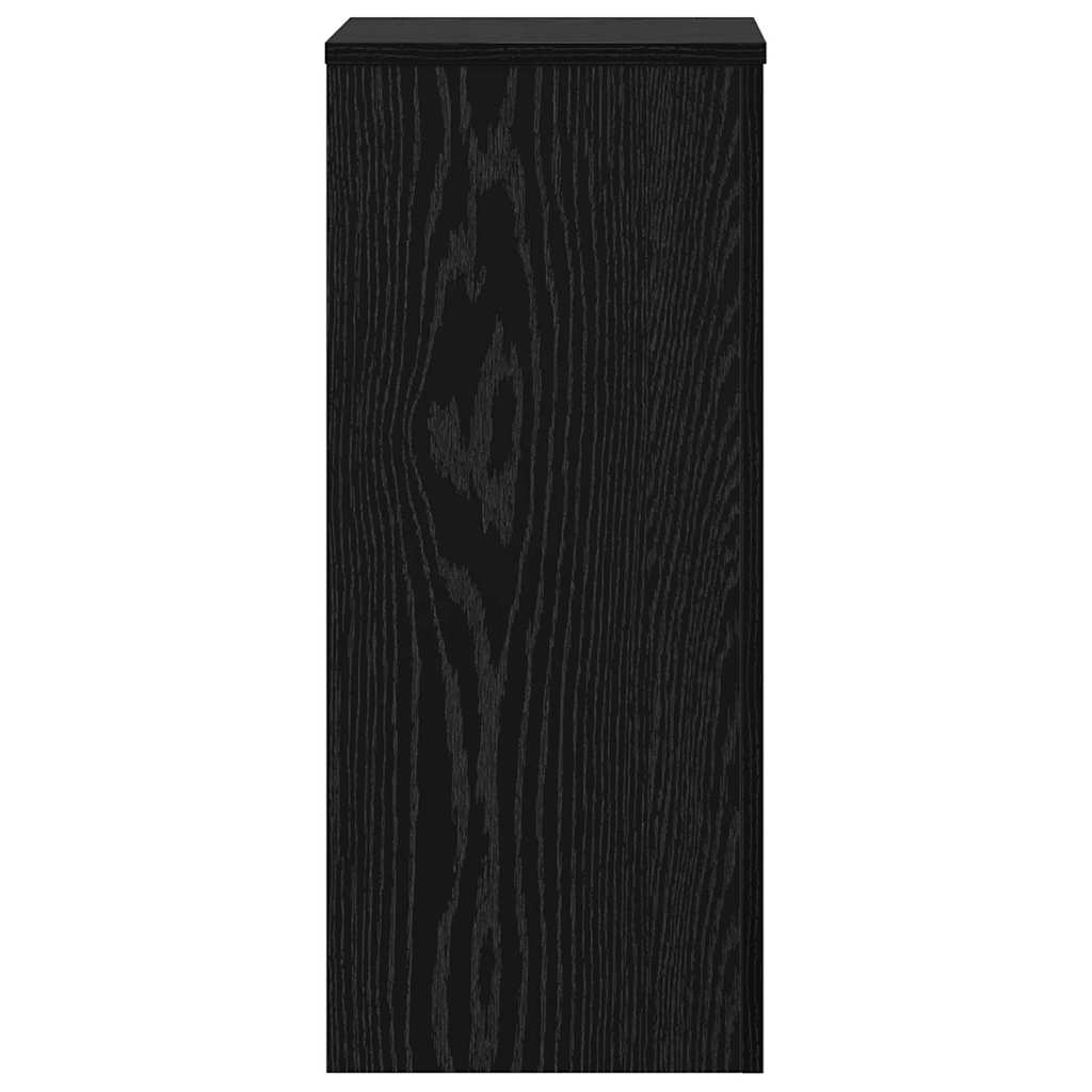 vidaXL Stojak na rośliny 2 pcs Czarny Dąb 30 x 30 x 70 cm