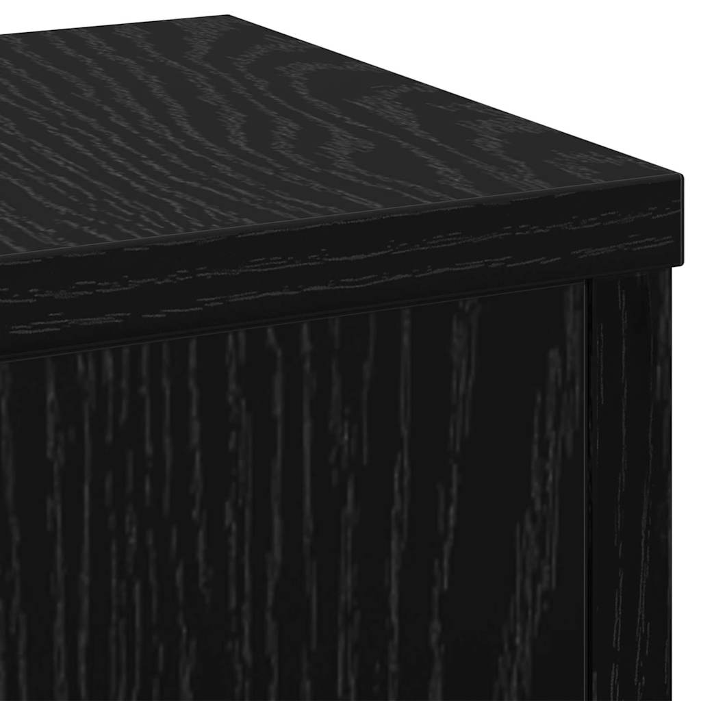 vidaXL Stojak na rośliny 2 pcs Czarny Dąb 17 x 17 x 60 cm