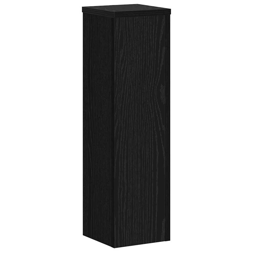 vidaXL Stojak na rośliny 2 pcs Czarny Dąb 17 x 17 x 60 cm