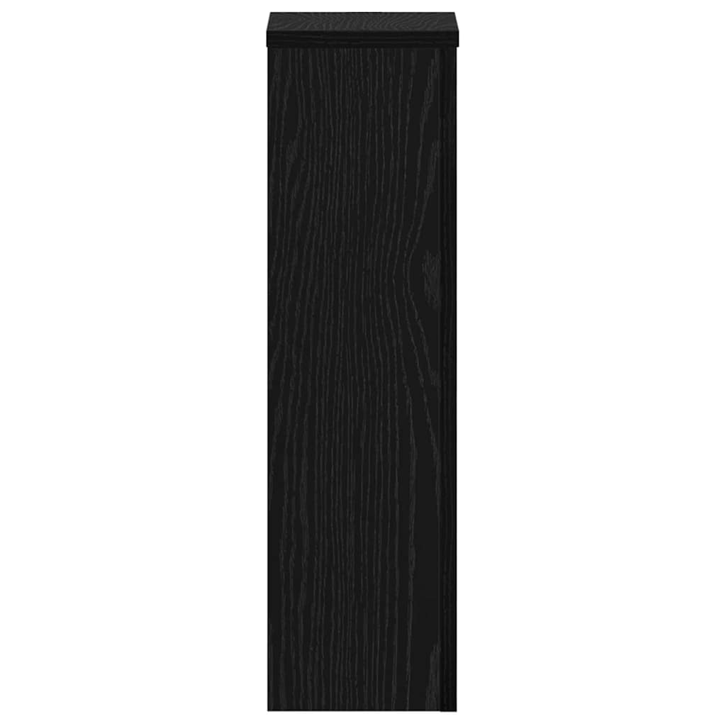 vidaXL Stojak na rośliny 2 pcs Czarny Dąb 17 x 17 x 60 cm