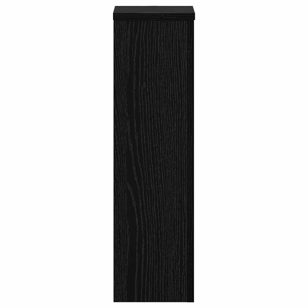 vidaXL Stojak na rośliny 2 pcs Czarny Dąb 17 x 17 x 60 cm