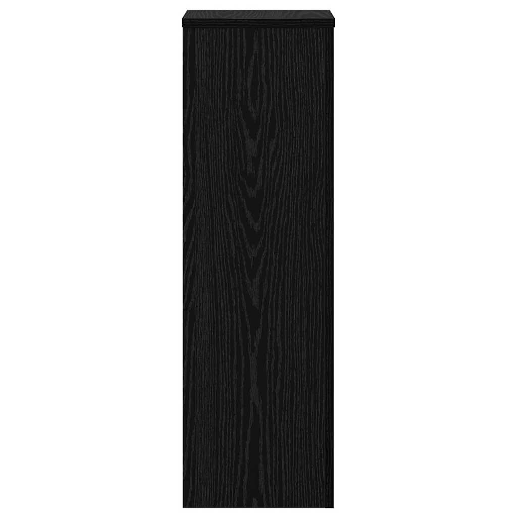 vidaXL Stojak na rośliny 2 pcs Czarny Dąb 25 x 25 x 80 cm
