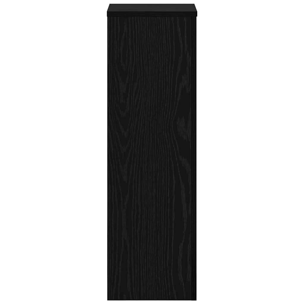 vidaXL Stojak na rośliny 2 pcs Czarny Dąb 25 x 25 x 80 cm
