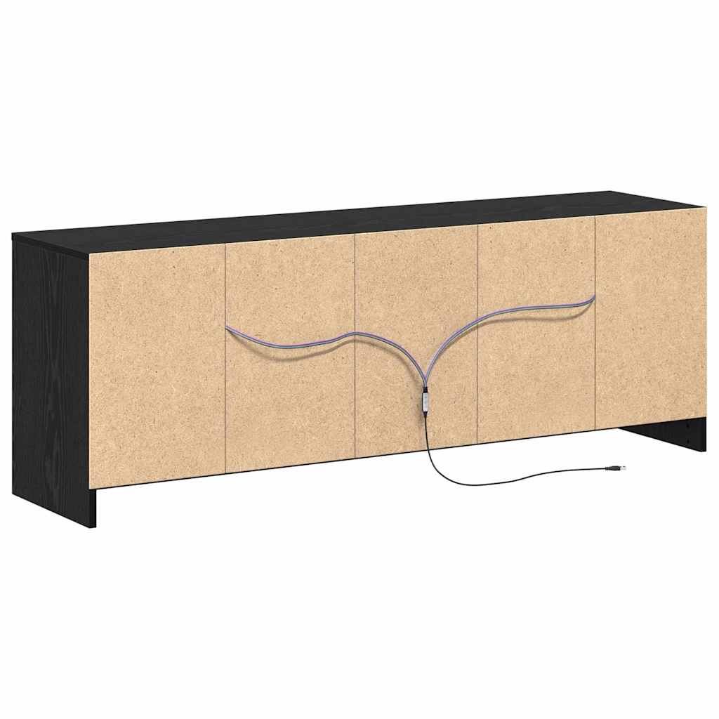 vidaXL Jednostki telewizyjne Czarny 139,5 x 34 x 50 cm