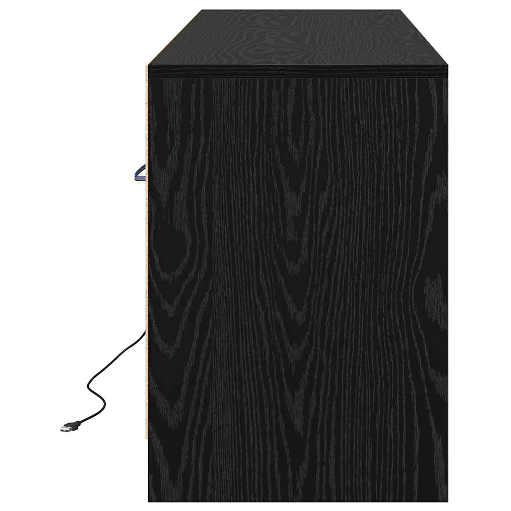 vidaXL Jednostki telewizyjne Czarny 139,5 x 34 x 50 cm