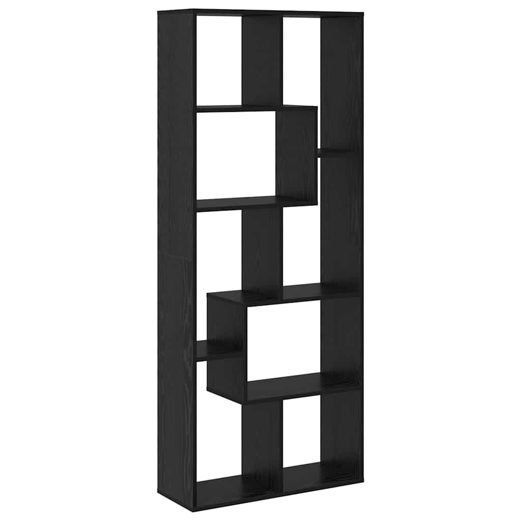 vidaXL Szafka na książki Czarny Dąb 67 x 25 x 162 cm