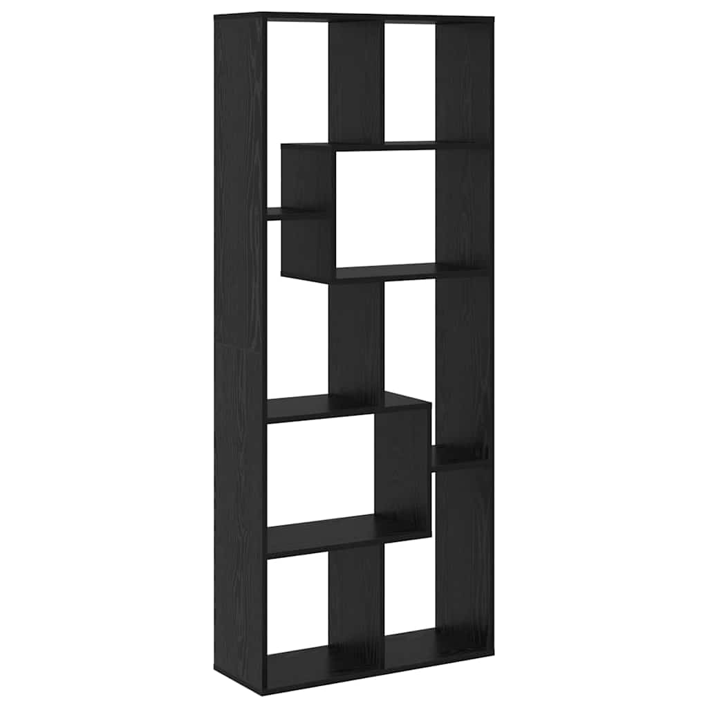 vidaXL Szafka na książki Czarny Dąb 67 x 25 x 162 cm